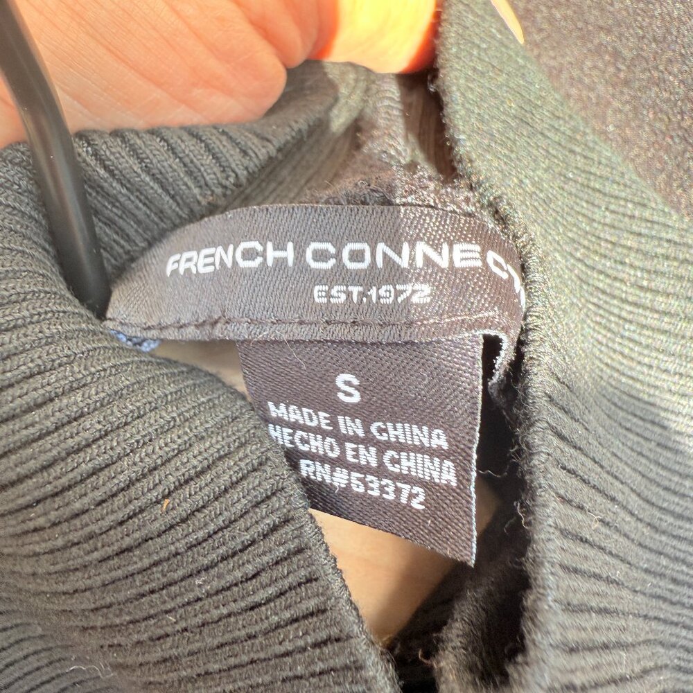 EUC French Connection Combination Black Turtleneck - Picture 9 of 10